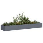 vidaXL Jardinière anthracite 360x80x40 cm acier