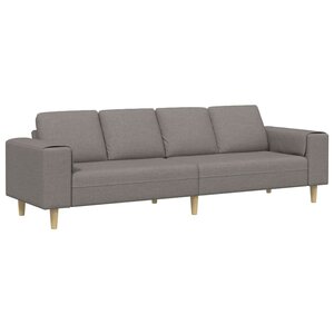 vidaXL Canapé de salon Taupe 250 x 77 x 76 cm Polyester