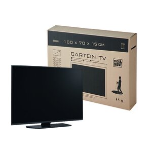 Pack and Move - Carton de protection pour TV 45" - Déménagement écran plat - 100 x 15 x 70 cm - Carton renforcé