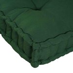 vidaXL Coussin de canapé sur palette 2 Pièces Vert tissu