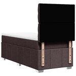 vidaXL Sommier à lattes de lit avec matelas Marron foncé 90x200 cm