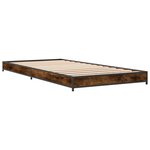 vidaXL Cadre de lit Chêne fumé 80 x 200 cm Bois d'ingénierie