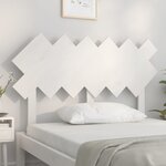 vidaXL Tête de lit Blanc 122 5x3x80 5 cm Bois massif de pin