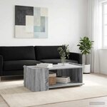 vidaXL Table basse Sonoma gris 90 x 50 x 33 cm Bois d'ingénierie
