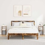 vidaXL Table de chevet 2 Pièces Chêne fumé 25 5 x 22 x 49 5 cm