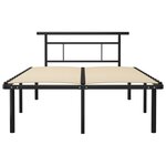 vidaXL Cadre de lit sans matelas noir métal 120x200 cm