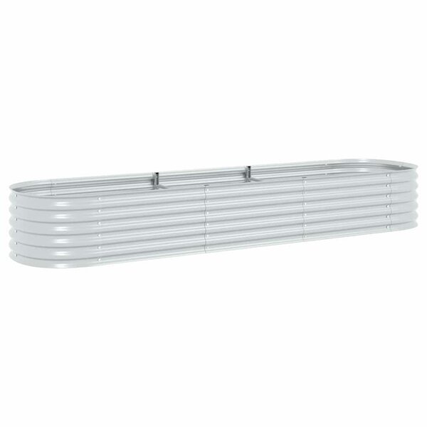 vidaXL Lit surélevé de jardin 320x80x44 cm Acier galvanisé Argenté