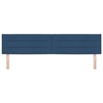 vidaXL Tête de lit Hauteur réglable avec tête de lit Bleu 200 cm tissu