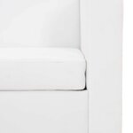 vidaXL Canapé à 2 places cuir artificiel blanc