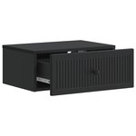 vidaXL Cabinet de chevet avec tiroir 2 Pièces Noir 49 x 34 5 x 20 cm