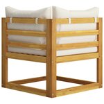 vidaXL Salon de jardin 5 Pièces avec coussins Bois d'acacia solide