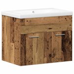 vidaXL Ensemble de mobilier de salle de bain 3 Pièces Bois Ancien
