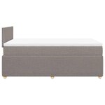 vidaXL Sommier à lattes de lit avec matelas taupe 120x190 cm tissu