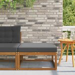 vidaXL Pouf d'Extérieur Bois d'Acacia Massif Naturel