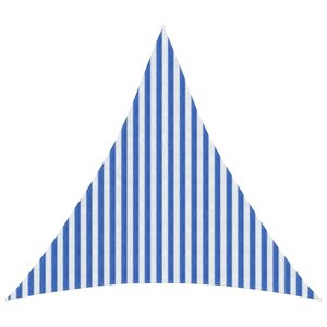 vidaXL Voile d'ombre 3 6 x 3 6 x 3 6 m HDPE Triangulaire Bleu et Blanc