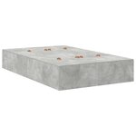 Cadre de lit de rangement vidaXL Gris béton 120x190 cm