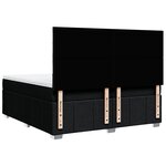 vidaXL Sommier à lattes de lit avec matelas Noir 200x200 cm Tissu