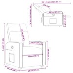 vidaXL Fauteuil inclinable Crème Tissu