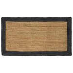 vidaXL Tapis de surface Gris foncé 80 x 150 cm Jute