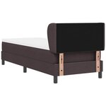 vidaXL Lit boxspring avec matelas Marron foncé 80 x 200 cm tissu