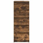 vidaXL Buffet avec tiroirs chêne fumé 37 5x35x99 cm bois d'ingénierie