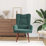 vidaXL fauteuil Vert foncé 63 x 67 x 94 cm Velours