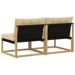 vidaXL Sofa de milieu extérieur Bois d'acacia massif et Textilène