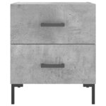 vidaXL Tables de chevet 2Pièces gris béton 40x35x47 5cm bois d’ingénierie