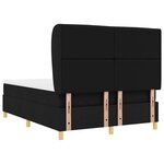 vidaXL Lit à ressorts avec matelas gris foncé 90x190 cm Noir tissu