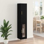 vidaXL Haut Armoire Chêne noir 34 5 x 34 x 180 cm Bois d'ingénierie