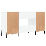 vidaXL Bureau Blanc brillant 140x50x75 cm Bois d'ingénierie