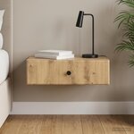 vidaXL Table d'appoint murale 59 x 34 5 x 17 cm Bois d'ingénierie