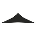 vidaXL Voile d'ombrage 160 g/m² Noir 2 5x2 5x3 5 m PEHD