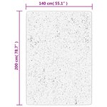 vidaXL Tapis ISTAN à poils longs aspect brillant gris 140x200 cm