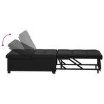 vidaXL Canapé-Lit avec coussin Noir 67 x 194 x 82 cm Contreplaqué