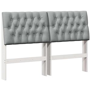 vidaXL Tête de lit capitonnée Gris clair 140 cm Pin massif