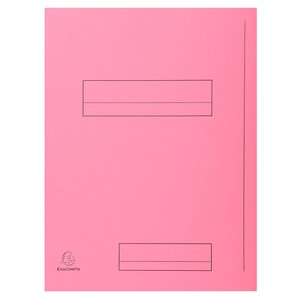 Paquet De 50 Chemises Imprimées 2 Rabats Super 210 - 24x32cm - Rose - X 5 - Exacompta