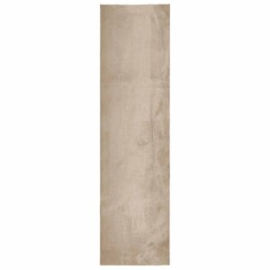 vidaXL Tapis doux à poils moyens et lavable HUARTE Sable 80 x 500 cm