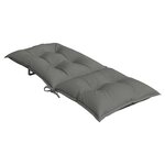 vidaXL Coussins de chaise à dossier haut lot de 4 gris foncé mélangé