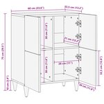 vidaXL Meuble d'appoint avec stockage Noir et or 60 x 33 5 x 75 cm