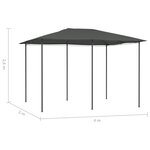 vidaXL Belvédère 3x4x2 6 m Anthracite 160 g/m²