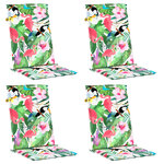 vidaXL Coussins de chaise à dossier haut lot de 4 multicolore tissu