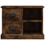 vidaXL Table de chevet chêne fumé 60x35 5x45 cm
