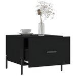 vidaXL Tables basses 2 Pièces noir 50x50x40 cm bois d'ingénierie