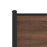 vidaXL Cadre de lit en métal sans matelas chêne marron 90x190 cm