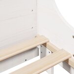 vidaXL Cadre de lit sans matelas blanc 200x200 cm bois massif de pin