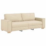vidaXL Ensemble de Canapés 3 Pièces Crème 220 x 78 x 84 cm tissu