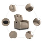 vidaXL Fauteuil inclinable Cappuccino Similicuir