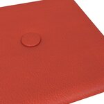 vidaXL Tête de lit murale 12 Pièces Rouge 30 x 15 cm Simili cuir