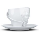 Tasse Wolfgang Amadeus Mozart avec sous tasse en porcelaine